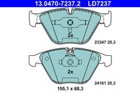 Bremsbelagsatz Scheibenbremse ATE Ceramic 13.0470-7237.2 FüR BMW E90 E93 E92 E91