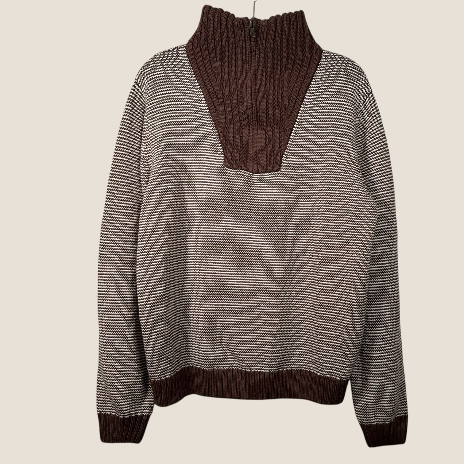 Percival x Ilaria Jumper Mens Small Fisherman Quarter Zip Pullover BNWT RRP £159 image 3