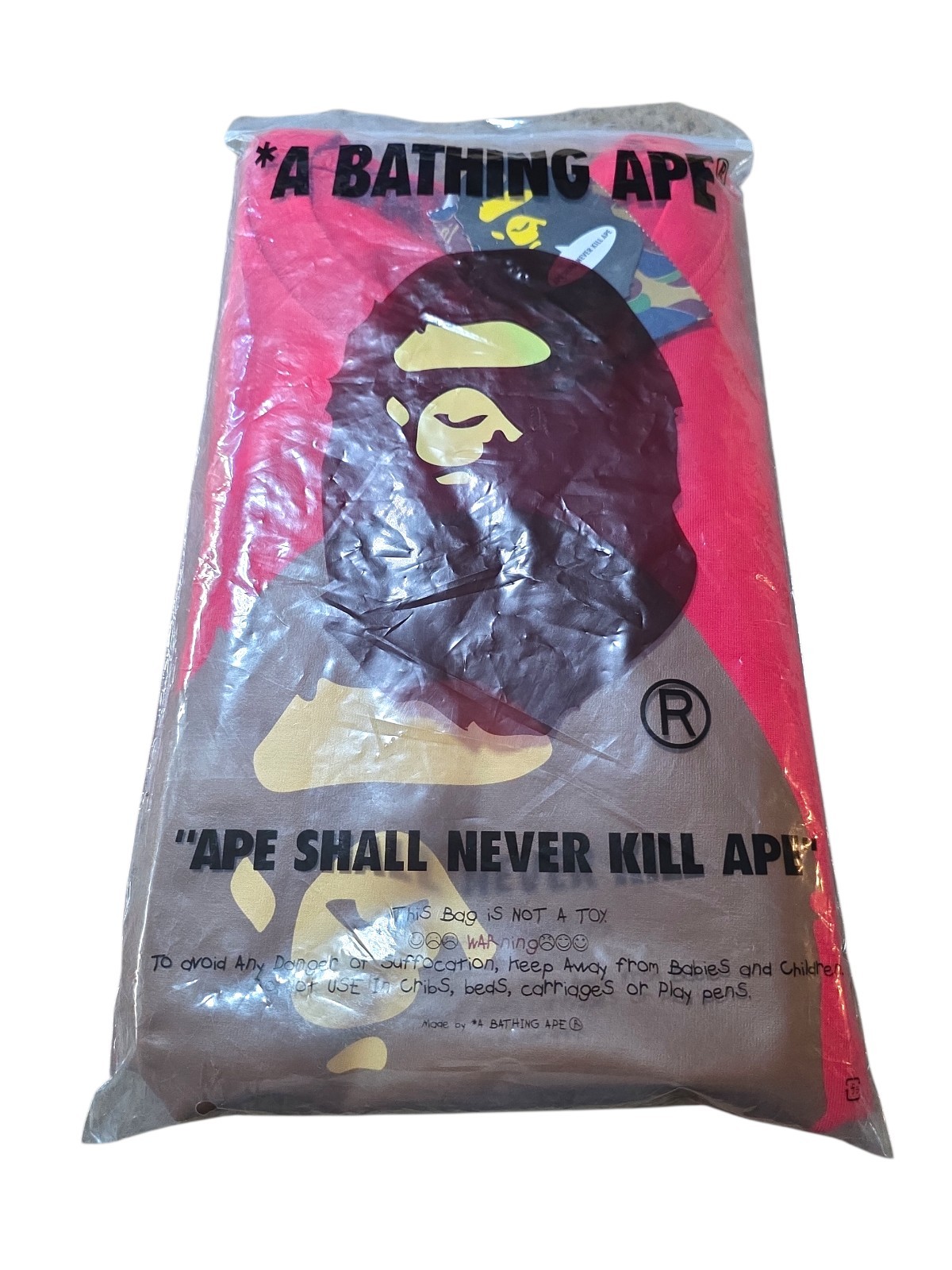 BAPE Big Ape Head T-shirt Red A Bathing Ape Small New With Tags thumbnail 7