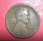 1913S US LINCOLN Cent! "San Francisco" Mint! VG Details! Lower Mintage!