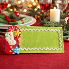 Santa Co. Personalization Platter by Mud Pie No Marker 2013 17x7 Christmas