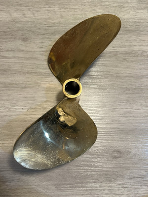 Antique outboard racing propeller Johnson propellers bronze brass