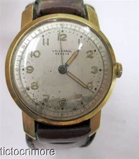 ORIGINAL WWII ERA 18K GOLD UNIVERSAL GENEVE 263 ARMY MILITARY SWISS WATCH MENS