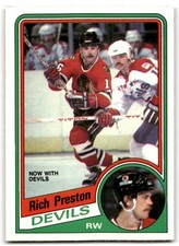 1984-85 O-Pee-Chee Rich Preston New Jersey Devils #118