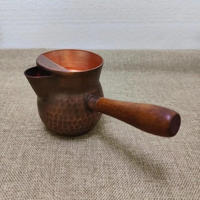 Kupfer Teekanne Kaffeemaschine 300 ml Vintage Teekocher zum Kochen von Tee Handarbeit