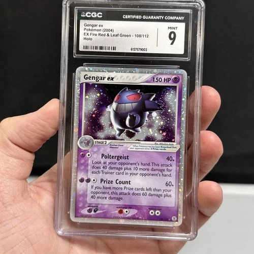 Gengar ex 108/112 FireRed & LeafGreen Holo CGC 9 **3 SWIRLS**