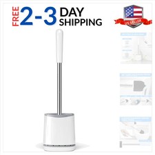 Toilet Brush, Toilet Brush and Holder Set, Bristles Toilet Bowl Brush Head wi...