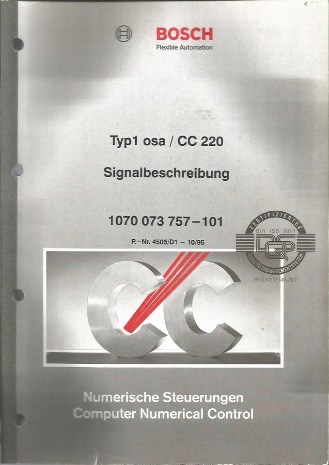 Bosch CNC CC200, SPS-Steuerung CL 200, Asu BOSCH CNC SPS AUTOMATIN 5 Handbücher - Bild 3 von 4