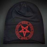 Hyraw Beanie - Pentagram Gothic Okkult Pentagramm