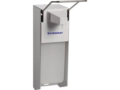PROMAT  Desinfektions- und Seifenspender  H165xB95xT290ca.mm ABS mit Hebel weiß