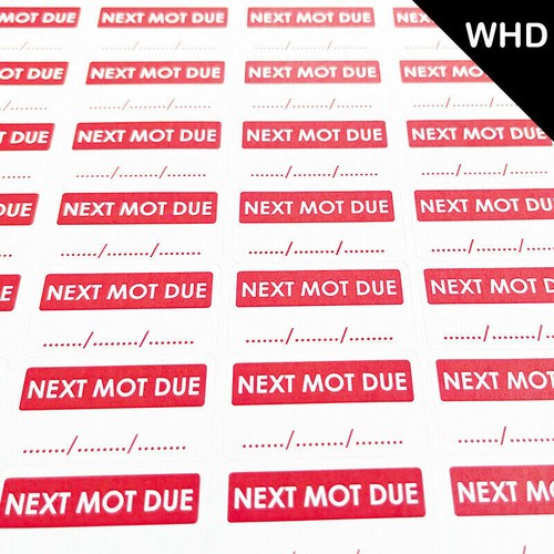 Next MOT Due Labels Stickers Self Adhesive Stickers - Bild 2 von 3