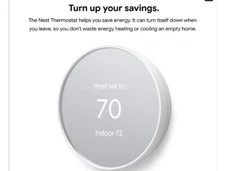 Google Nest G4CVZ GA01334-US Programmable Wi-Fi Smart Thermostat Snow Color