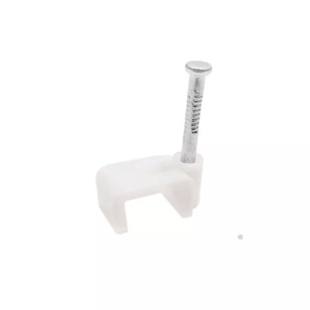 Cable Clips For Sky Plus HD Q Twin Satellite Shotgun Coax Lead 50pk WHITE