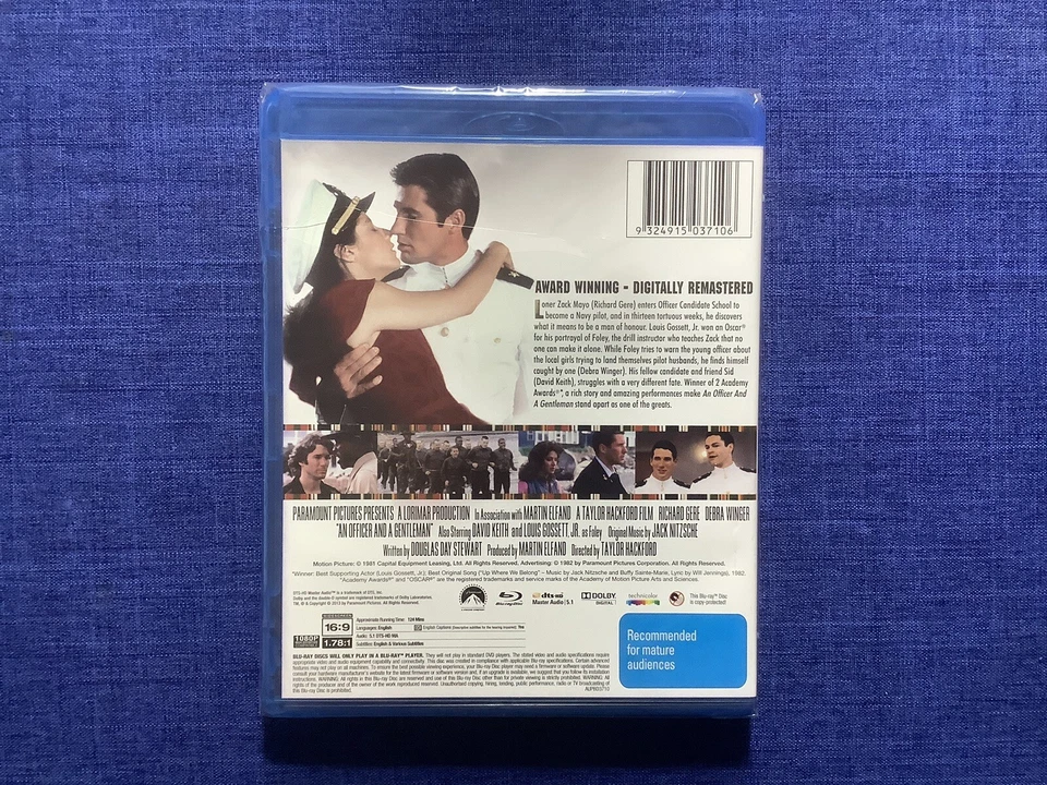 An Officer And A Gentleman (Blu Ray 1982 ) Richard Gere New Sealed AUS Region B - Image 2 of 2