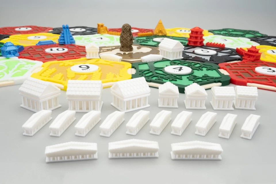 Juegos de fichas de repuesto de juego de mesa de la civilización griega para Catán Foto 2 de 2