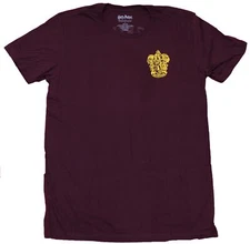 Harry Potter  Adult New T-Shirt  -  Gryffindor Lapel Quidditch Crest Back
