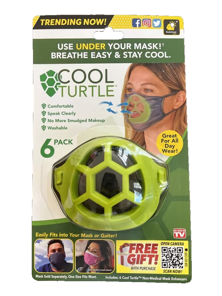 Cool Turtle for Facemasks Package of 6. Re-usable NEW 97298075186| eBay