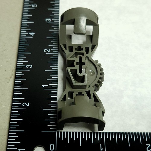 LEGO Parte 44247 Bionicle Rahkshi Torso Gear 7 Dientes Gris Oscuro Cantidad 2 - Imagen 4 de 6