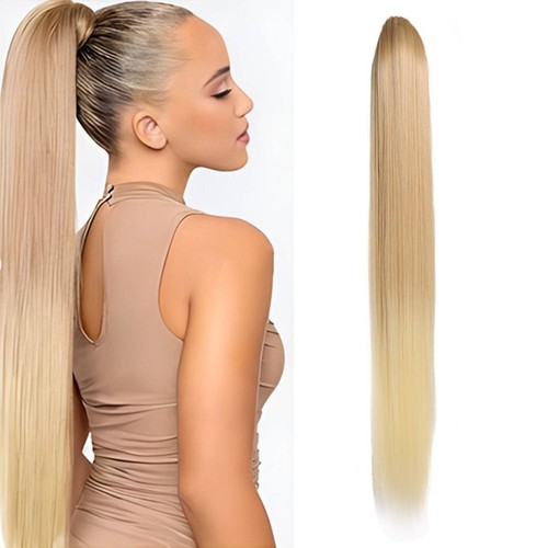 36 inch Drawstring Ponytail Extension Synthetic Long Natural Curly Ponytail - Picture 20 of 20