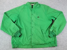Vintage Pioneer Seed Field Snap Jacket Swingster Green USA Mens Large