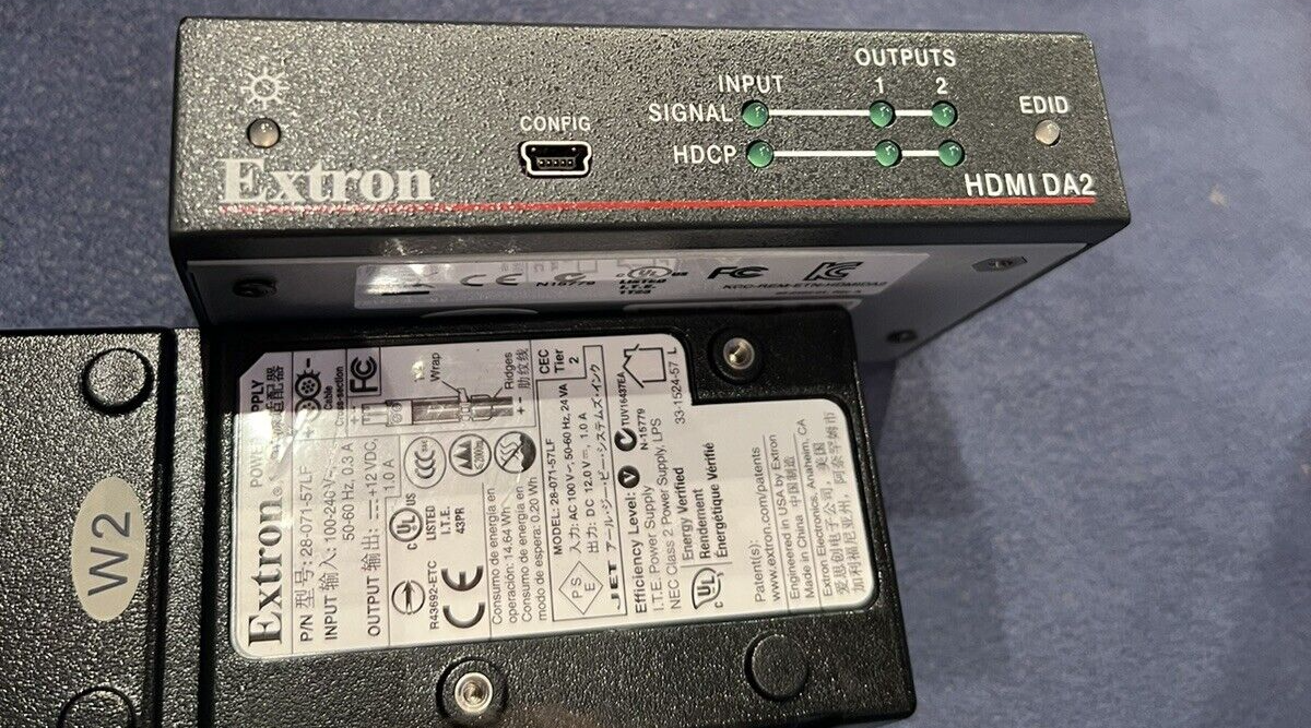 Extron DA2 HDMI Distribution Amp w/ Power Adapter, 6099701 eBay