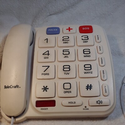 Vintage Telecraft Large Numbers Telephone