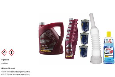 11L MANNOL Motoröl SAE 0W-40 LEGEND+ESTER inkl. Additiv Auslaufschlauch