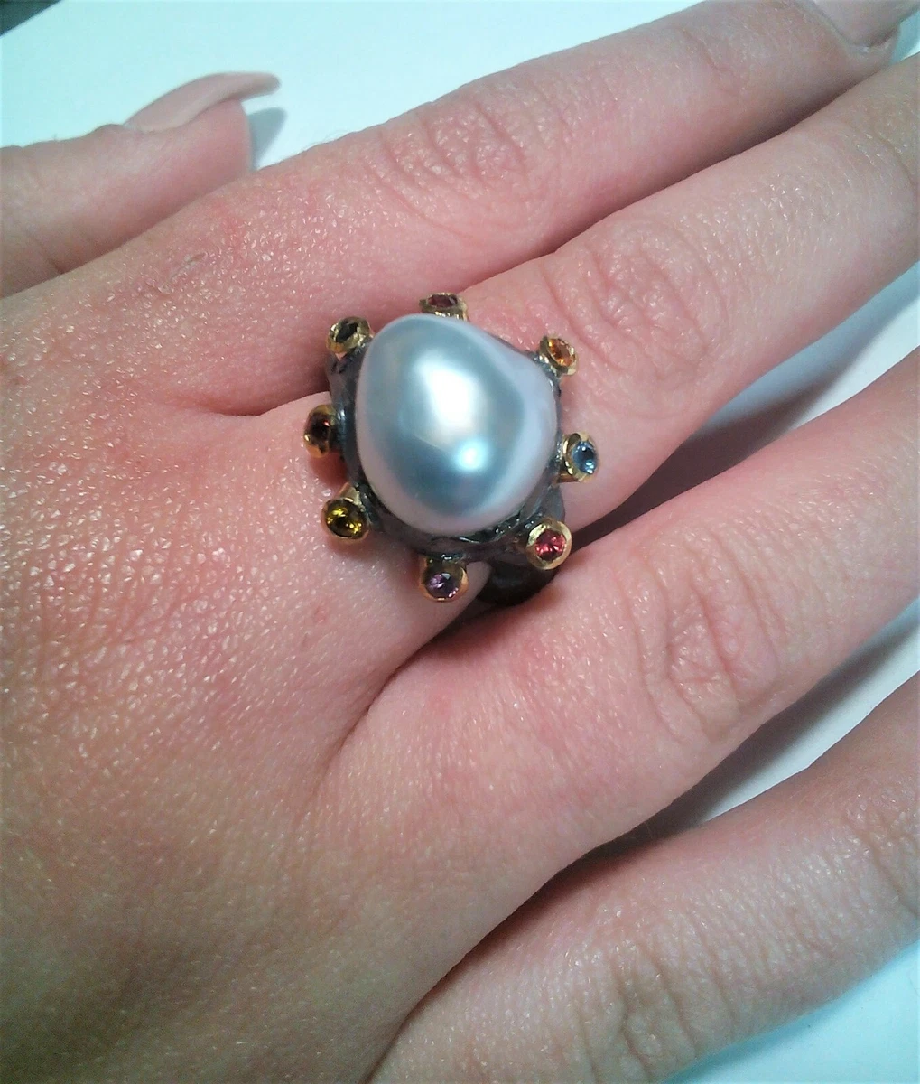 Anello perla deals barocca