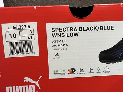 Puma Spectra Womens Low Sneaker Black/Blue 10 M | eBay display picture 3