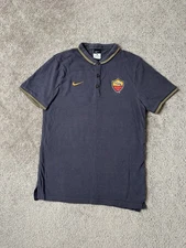 Mens Soccer Polo Nike 2015-16 AS Roma, Streetwear Football Y2K, Size S