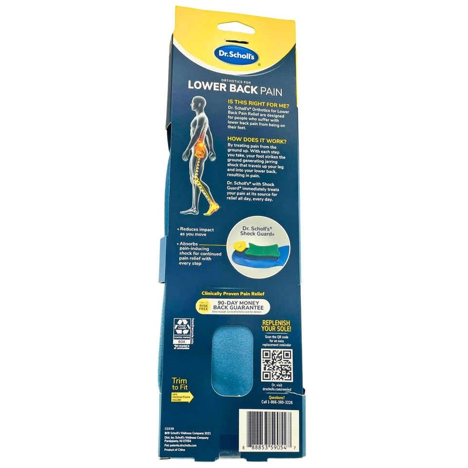 Ortesis para el dolor de espalda baja Dr. Scholl’s para hombre 8-14 1 par nuevas Foto 2 de 2