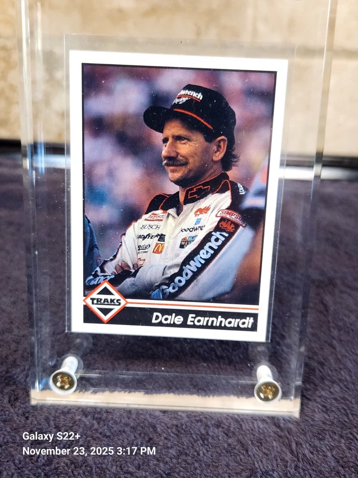 1992 TRAKS DALE EARNHARDT•WINSTON CUP AUTOGRAPHED CARD SIGNED. Wrong Birthday. - Image 2 of 4