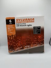 Sylvania 6 Ft Halloween LED Branch Lights MULTI function Orange New Open Box