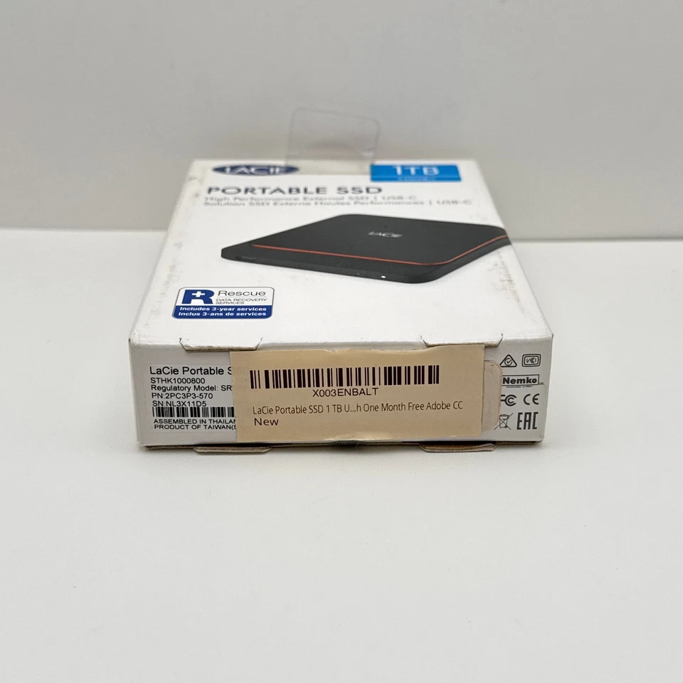 LaCie, Portable SSD, 1TB, USB-C, External SSD, USB 3.0 - Image 3 of 4