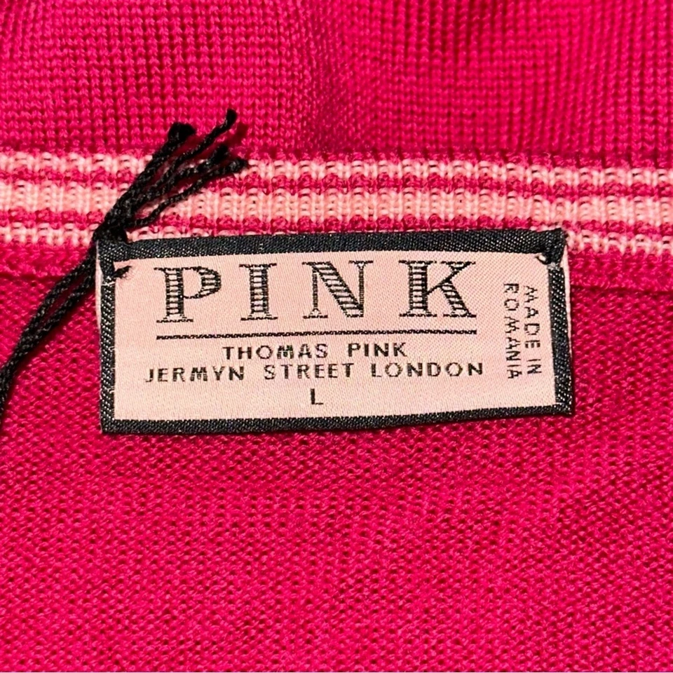 Thomas Pink Women’s Size L Pink Scoopneck Merino Wool Long Sleeve Sweater - Image 4 of 4