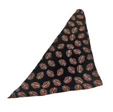 Vtg Harley-Davidson 2004 Logo Black Orange Dog Puppy Bandanna Triangle Pet Gear