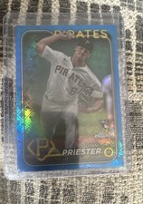 2024 Topps Chrome Logofractor Quinn Priester #55 Blue Refractor /150 (RC)