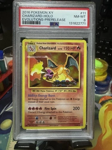 2016 Pokemon XY Evolutions Charizard-Holo #11 NM-MT PSA 8 Evolutions-Prerelease