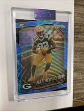 2025 Panini Prizm - Rookies Matthew Golden #326 No Huddle Blue Wave Prizm 26/230