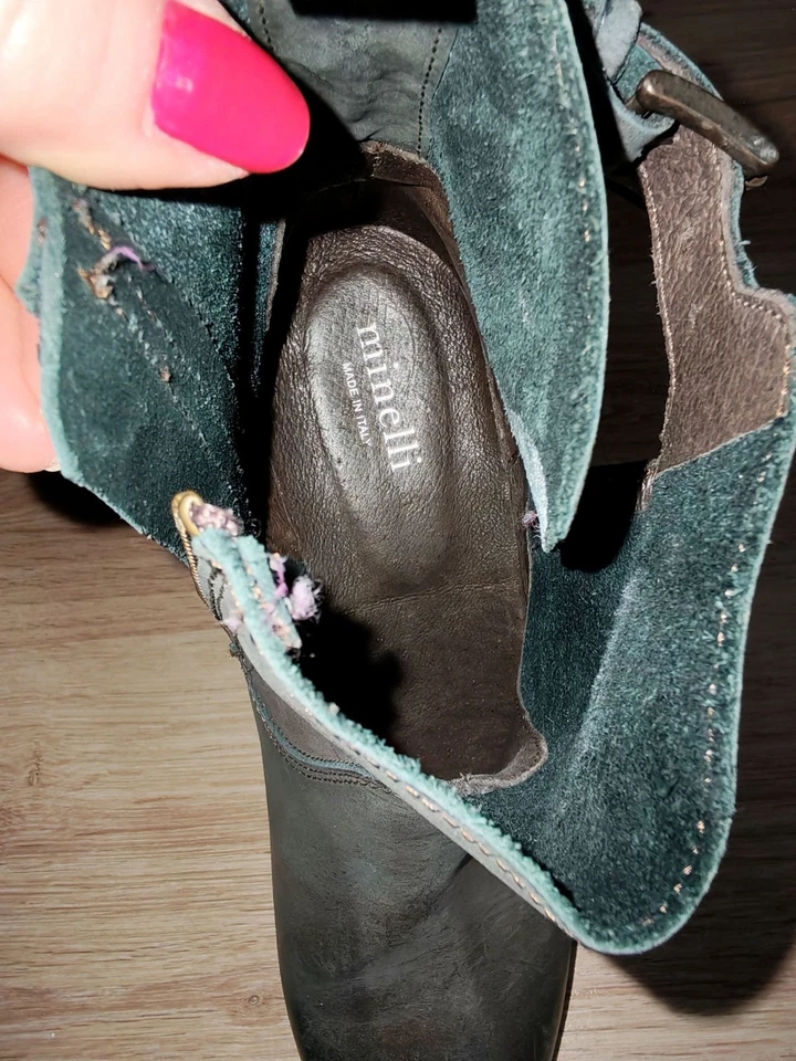 Bottines Minelli en cuir gris taille 40 semelle avec le fer - Photo 2/4