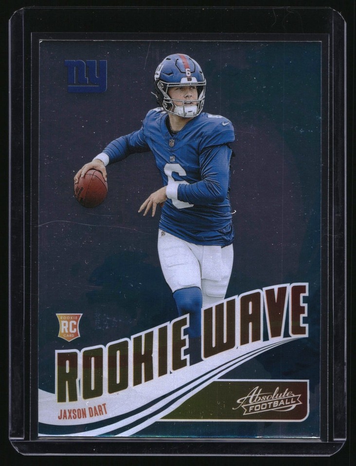 2025 Panini Absolute Jaxson Dart #RW-JDT Wave New York Jaxson Dart #RW-JDT Rookie Wave New York Giants
