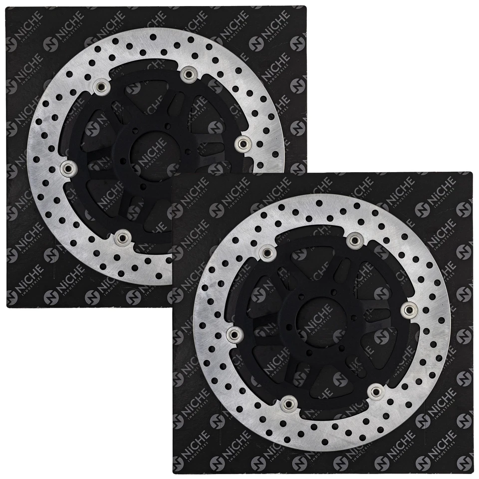 NICHE Front Brake Rotor Set For Honda CBR900RR Interceptor 750 CBR600F3 - Image 2 of 4