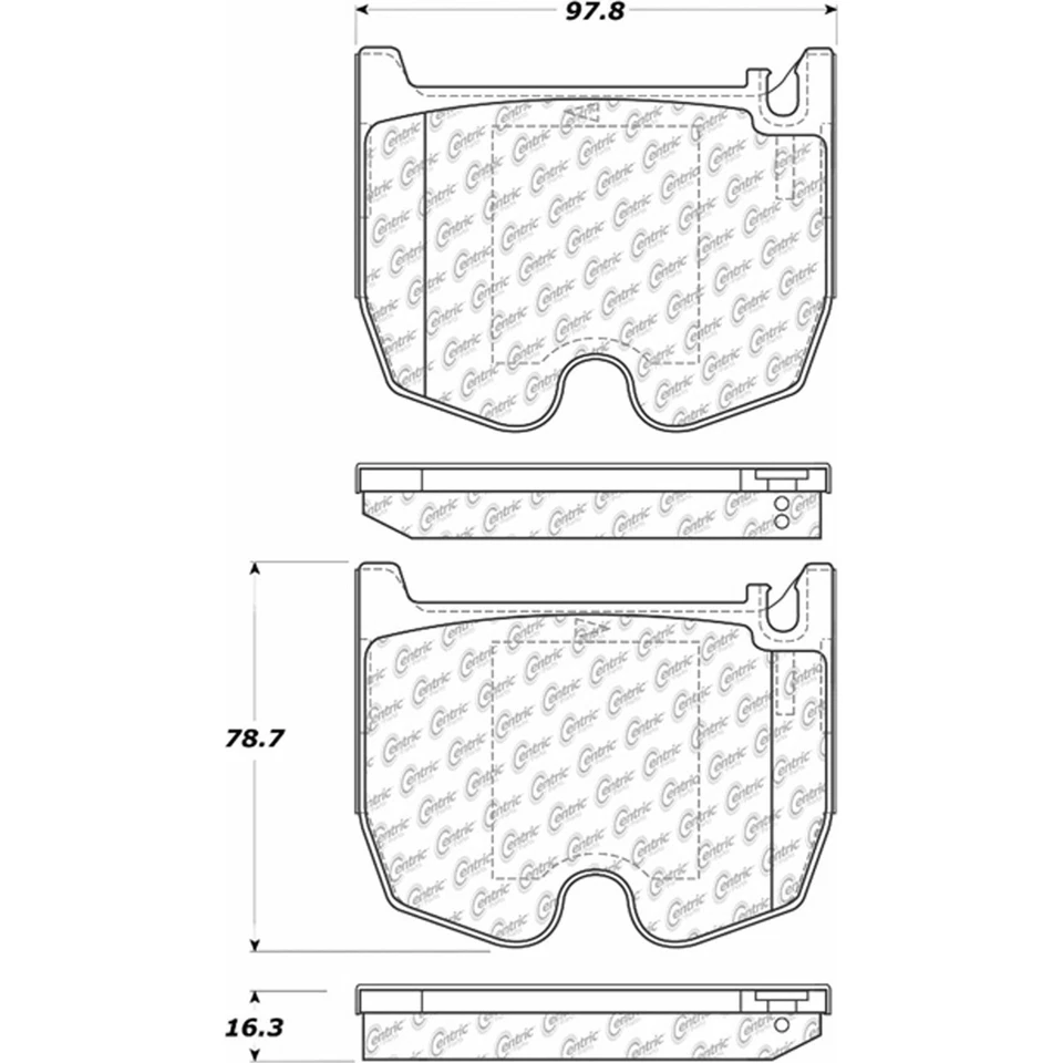 适用于 2006 梅赛德斯-奔驰 CLS55 AMG | Centric 前盘刹垫 | 陶瓷 — 第 4/4 张图片