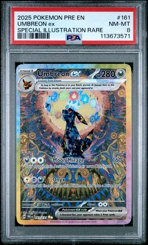 Umbreon ex #161/131 Prismatic Evolutions 2025 PSA8