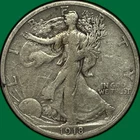 1918-S Walking Liberty Half Dollar Choice Very Fine VF+/XF Coin #32016