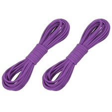 2 Pcs Faux Suede Leather Cord, 2.6mm x 5.5 Yards Flat String, Purple