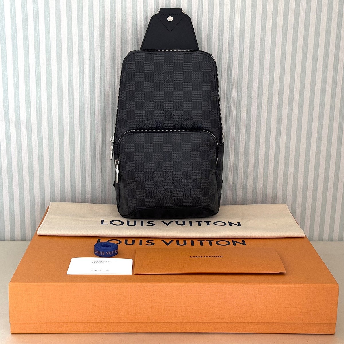 LOUIS VUITTON Avenue Sling Bag N41719 Damier Graphite Backpack shoulder  MB1117