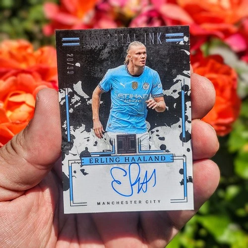 2024-25 Panini Impeccable On Card Auto /99 Erling Haaland Immortal Ink