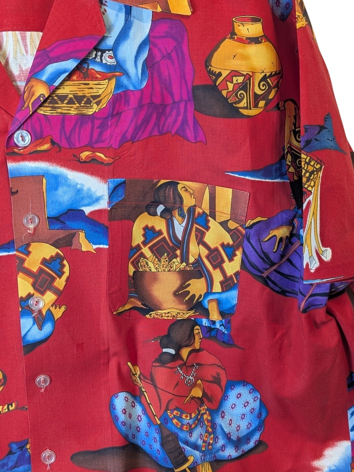 Handmade Native American Inspired Button Up Shirt… - image 3