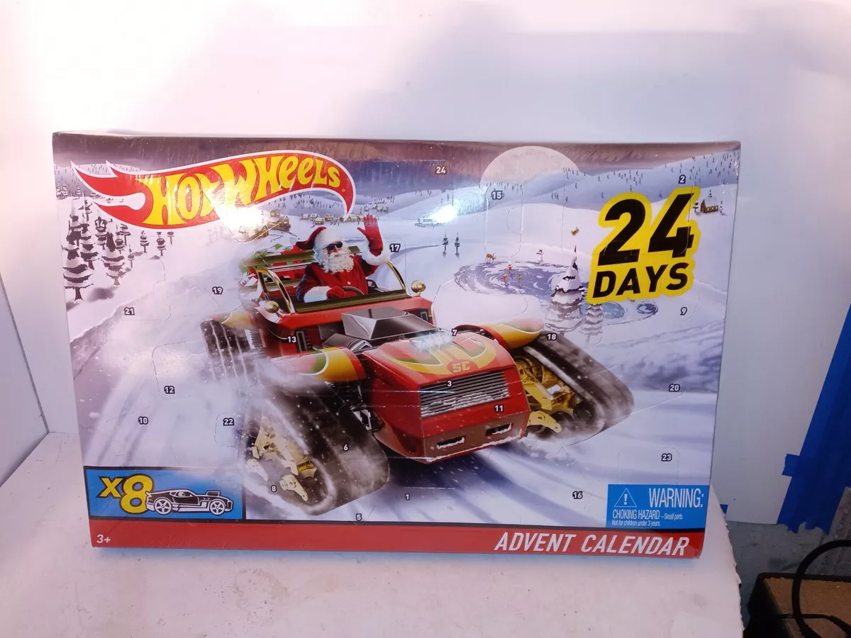 2017 Hot Wheels Advent Calendar Sealed 8 Cars 16 Accessories New In Package